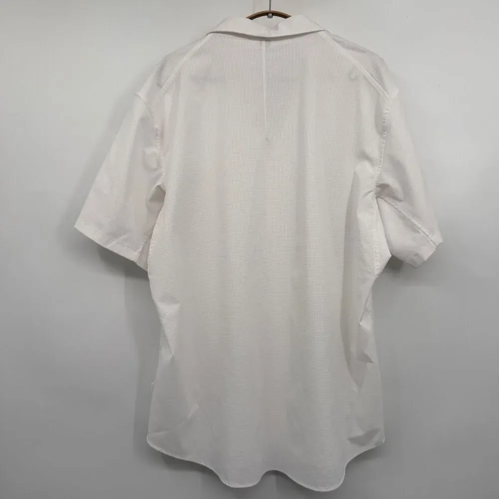 Lululemon White Short Sleeve Collared Airing Easy Button Up Shirt Size 2XL - Picture 8 of 11
